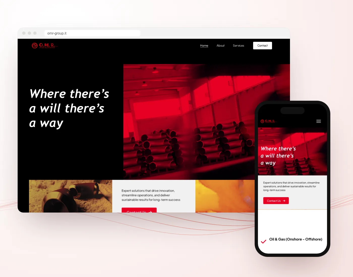 Il sito OMR S.p.A. realizzato da GoticoWeb