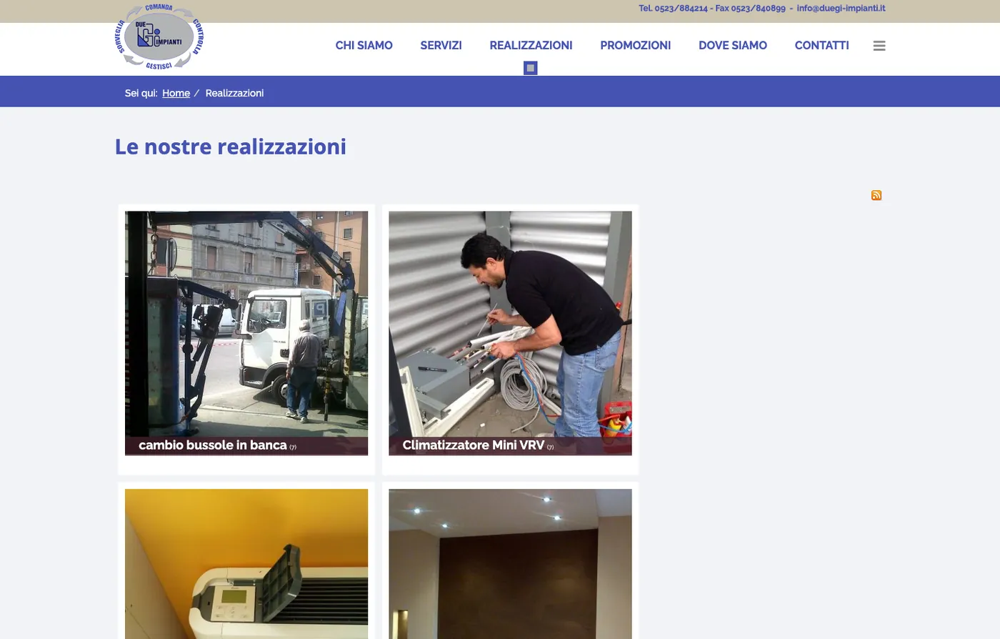 La galleria delle realizzazioni di Duegi Impianti