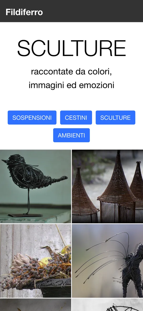 Le sculture di Fil di Ferro viste dal telefono