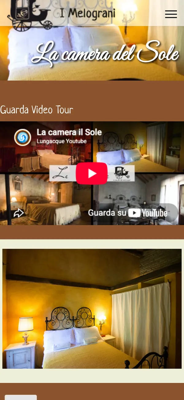 La stanza del Sole della Locanda dei Melograni vista dal telefono